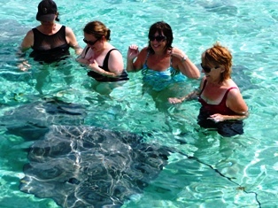 Gayle made a few new friends in Bora Bora!