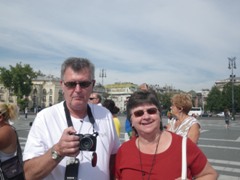 Sharon and Allen Kohn having fun on their Avalon River Cruise!