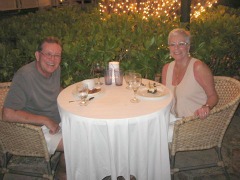 A romantic Dinner for two for Tom and Sue Peterson at Couples Sans Souci in Jamaica!