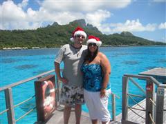 Kurt and Jennifer in Bora Bora at the Le Moana honeymooning!