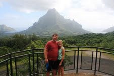 Ryan and Natalie sightseeing in Bora Bora!
