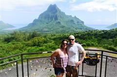 Sarah and Lee Woodworth at the Intercontinental Moorea loved  their overwater bungalow!
