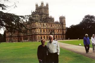 Keith and Kathy at the Downton Abbey tour before their Hurtigruten Norwegian Coastal Cruise