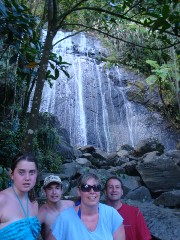 Jaeger Family at La Coca Falls, El Yunque Rainforest in Puerto Rico