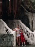 Cool kids on the staircase at the El San Juan Resort