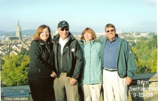 Barbara and Dan Sedlock with Buck and Carol Houston on a Globus tour ...The Best of Austria and Switzerland.  