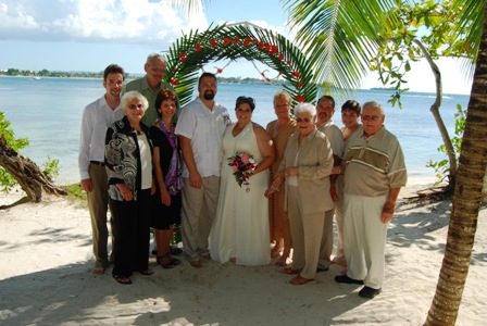 Wedding group on the Beach