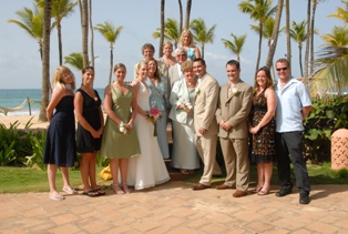 The whole group enjoyed the wedding!