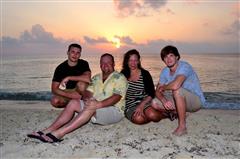 Lee, Mary, Robbie and Casey Greivell at the Occidental Grand Cozumel