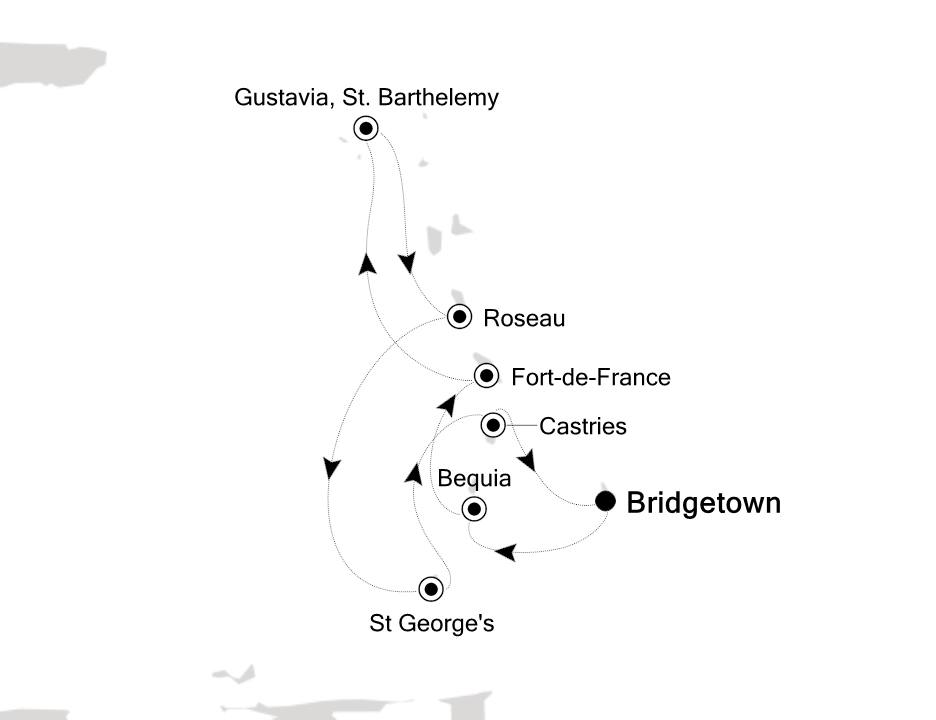 Caribbean & Central America Cruise Itinerary Map